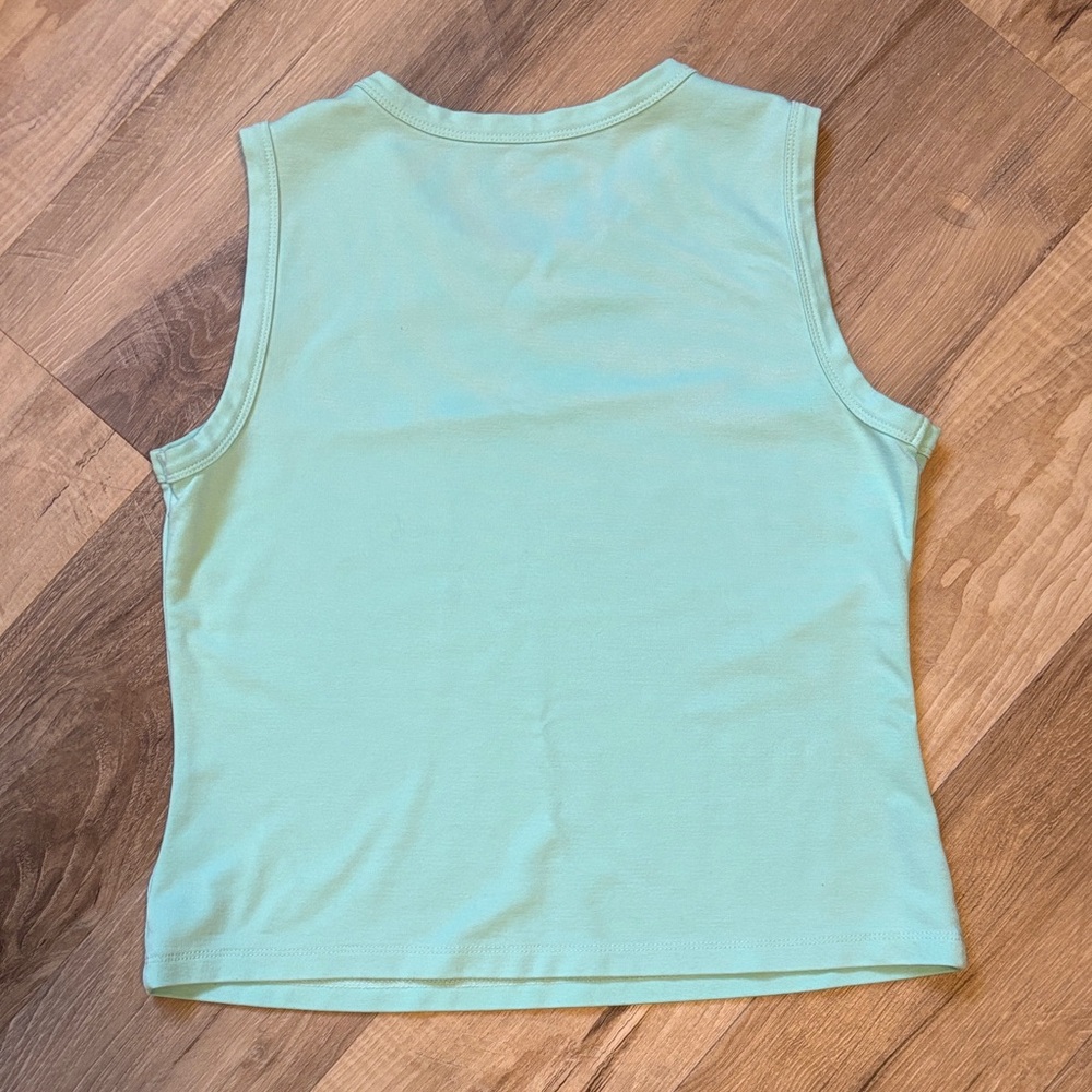 Christian Siriano Mint Green Sleeveless Tank Top - Picture 2 of 3
